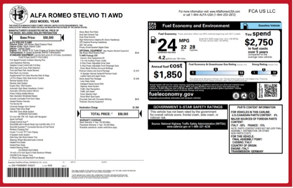 New 2022 Alfa Romeo Stelvio Ti for sale Sold at Pagani of Greenwich in Greenwich CT 06830 25