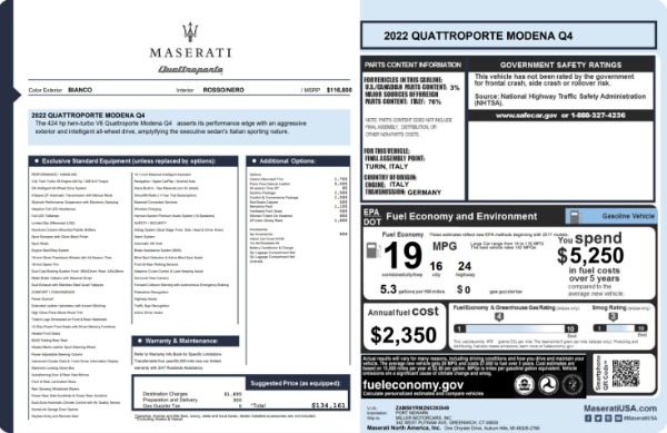 New 2022 Maserati Quattroporte Modena Q4 for sale Sold at Pagani of Greenwich in Greenwich CT 06830 28