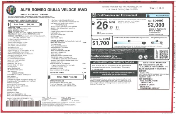 New 2022 Alfa Romeo Giulia Veloce for sale Sold at Pagani of Greenwich in Greenwich CT 06830 2