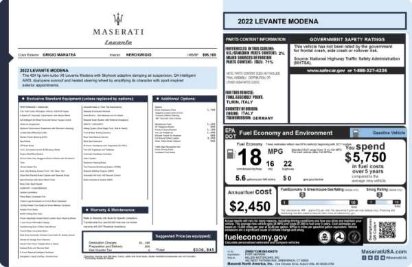 Used 2022 Maserati Levante Modena for sale $39,995 at Pagani of Greenwich in Greenwich CT 06830 20