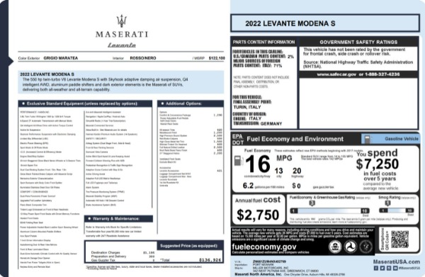 New 2022 Maserati Levante Modena S for sale $136,926 at Pagani of Greenwich in Greenwich CT 06830 25