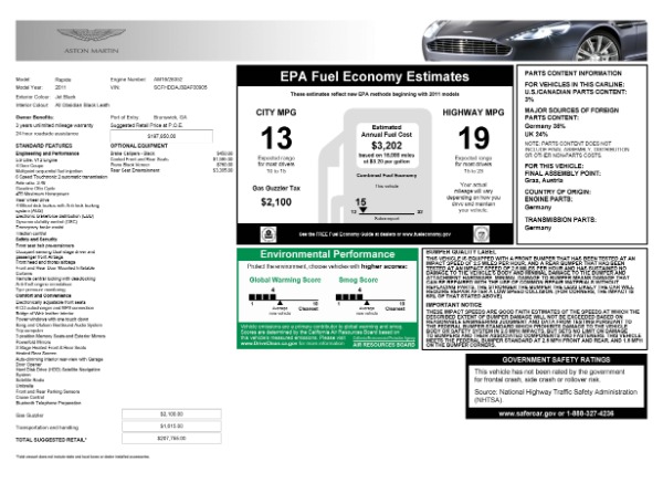 Used 2011 Aston Martin Rapide for sale Sold at Pagani of Greenwich in Greenwich CT 06830 27