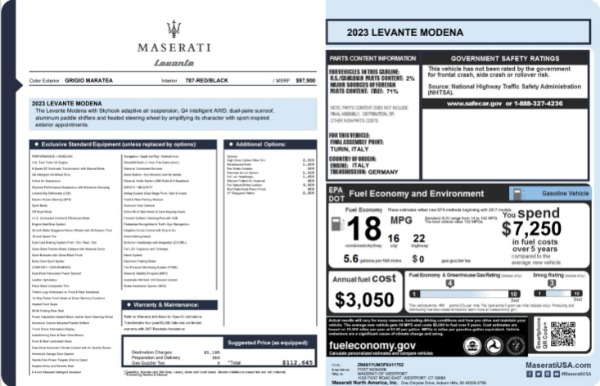 New 2023 Maserati Levante Modena for sale $112,645 at Pagani of Greenwich in Greenwich CT 06830 24