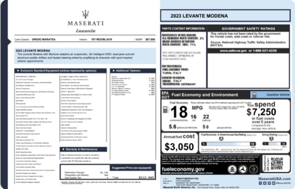 Used 2023 Maserati Levante Modena for sale $51,900 at Pagani of Greenwich in Greenwich CT 06830 25