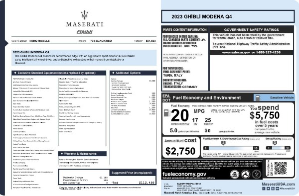 New 2023 Maserati Ghibli Modena Q4 for sale Sold at Pagani of Greenwich in Greenwich CT 06830 26