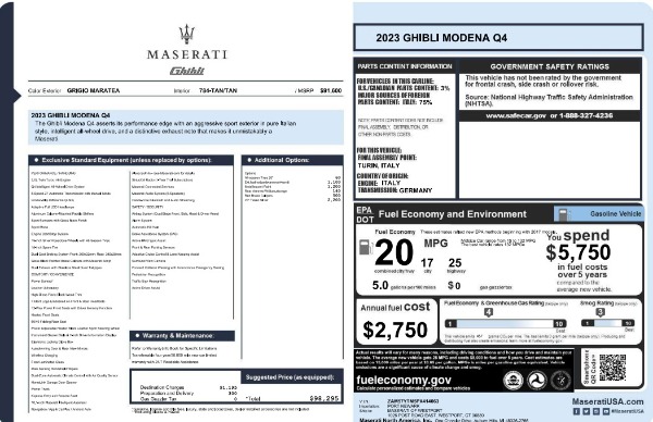 New 2023 Maserati Ghibli Modena Q4 for sale Sold at Pagani of Greenwich in Greenwich CT 06830 20