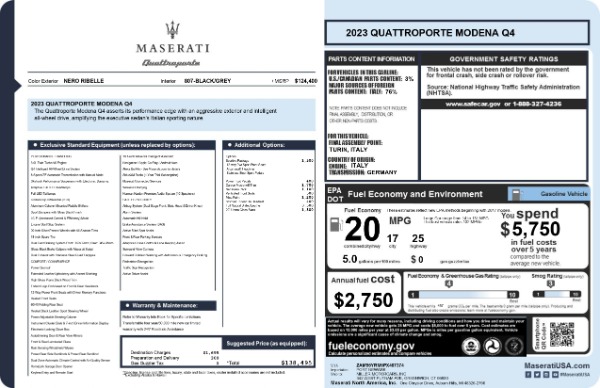 New 2023 Maserati Quattroporte Modena Q4 for sale $138,495 at Pagani of Greenwich in Greenwich CT 06830 28