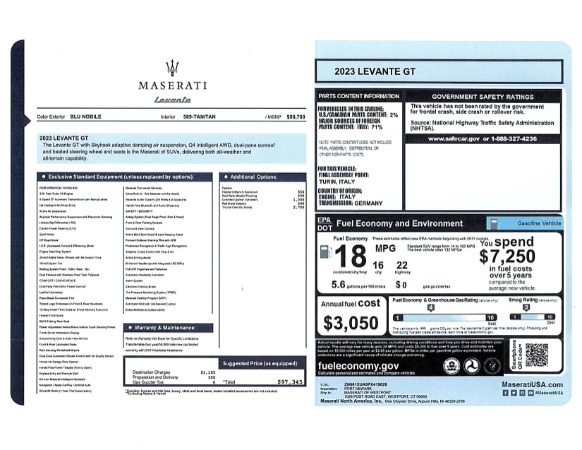 New 2023 Maserati Levante GT for sale $97,345 at Pagani of Greenwich in Greenwich CT 06830 28