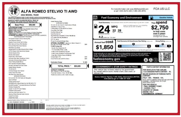 New 2022 Alfa Romeo Stelvio Ti for sale $53,855 at Pagani of Greenwich in Greenwich CT 06830 20