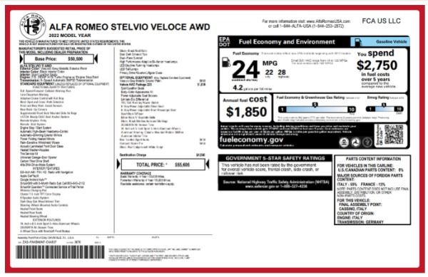 New 2022 Alfa Romeo Stelvio Veloce for sale Call for price at Pagani of Greenwich in Greenwich CT 06830 28