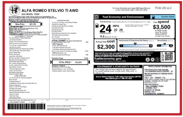 New 2023 Alfa Romeo Stelvio Ti for sale Sold at Pagani of Greenwich in Greenwich CT 06830 23