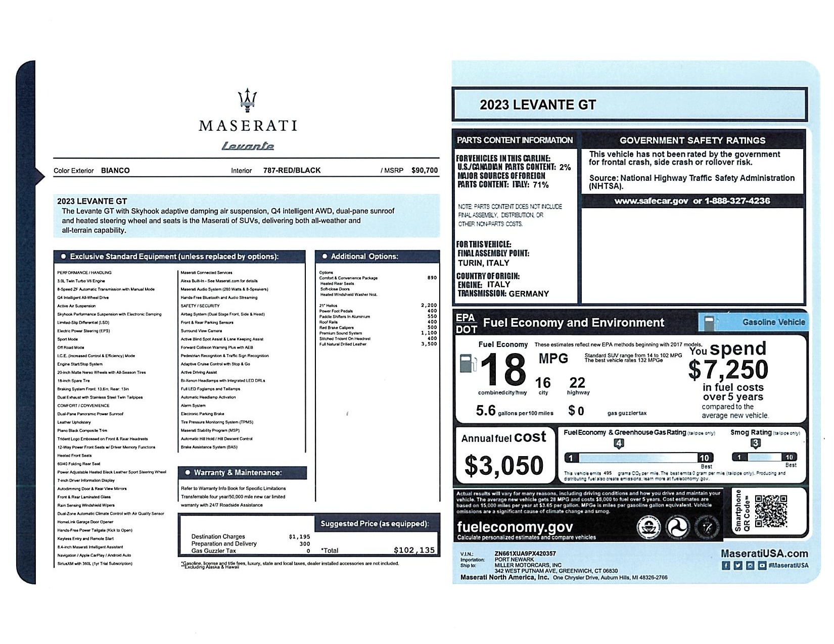 Used 2023 Maserati Levante GT for sale Call for price at Pagani of Greenwich in Greenwich CT 06830 1