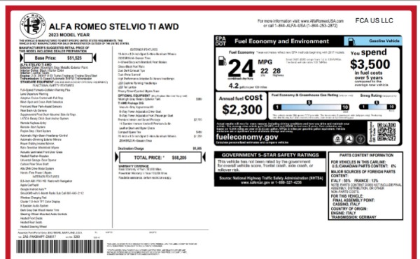New 2023 Alfa Romeo Stelvio Ti for sale $58,205 at Pagani of Greenwich in Greenwich CT 06830 23