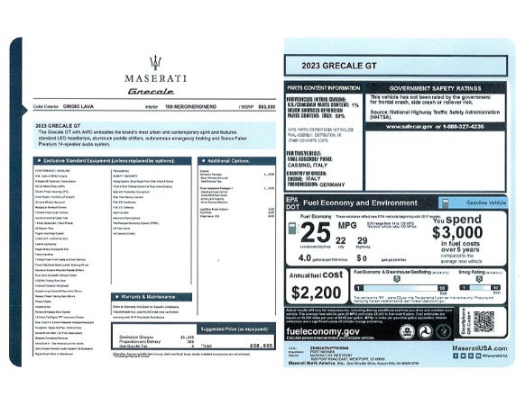 New 2023 Maserati Grecale GT for sale $56,285 at Pagani of Greenwich in Greenwich CT 06830 23