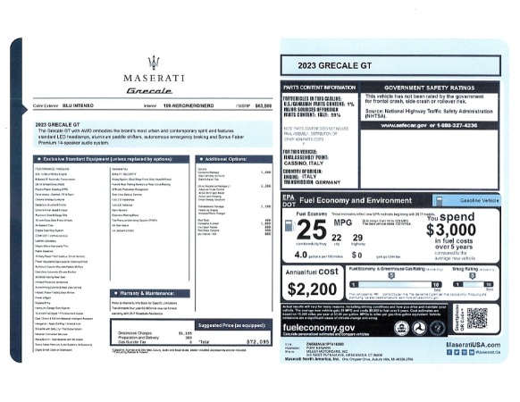 New 2023 Maserati Grecale GT for sale $72,095 at Pagani of Greenwich in Greenwich CT 06830 25