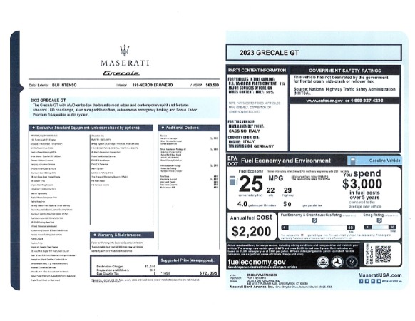 New 2023 Maserati Grecale GT for sale $72,095 at Pagani of Greenwich in Greenwich CT 06830 25