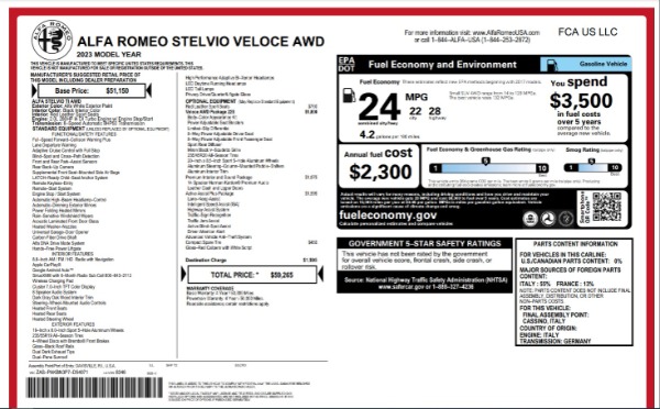 New 2023 Alfa Romeo Stelvio Veloce for sale $59,265 at Pagani of Greenwich in Greenwich CT 06830 19