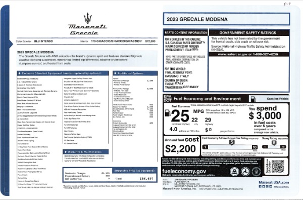 New 2023 Maserati Grecale Modena for sale $73,697 at Pagani of Greenwich in Greenwich CT 06830 24
