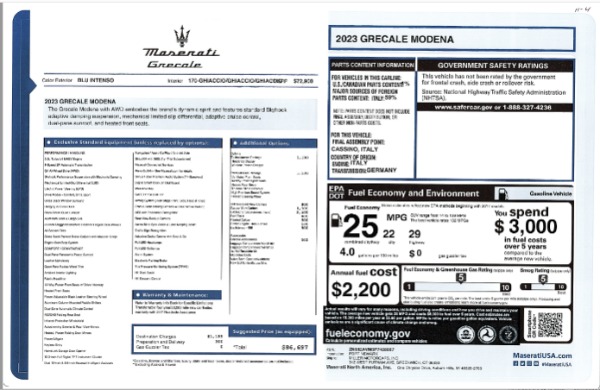 New 2023 Maserati Grecale Modena for sale $71,384 at Pagani of Greenwich in Greenwich CT 06830 24