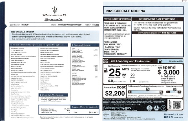 New 2023 Maserati Grecale Modena for sale $85,497 at Pagani of Greenwich in Greenwich CT 06830 23