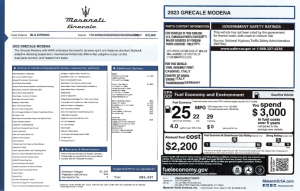 New 2023 Maserati Grecale Modena for sale $86,697 at Pagani of Greenwich in Greenwich CT 06830 24