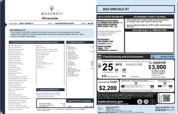 New 2023 Maserati Grecale GT for sale $73,797 at Pagani of Greenwich in Greenwich CT 06830 22