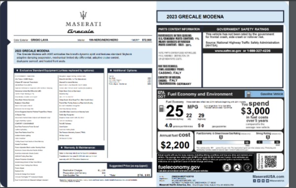 New 2023 Maserati Grecale Modena for sale $76,195 at Pagani of Greenwich in Greenwich CT 06830 21