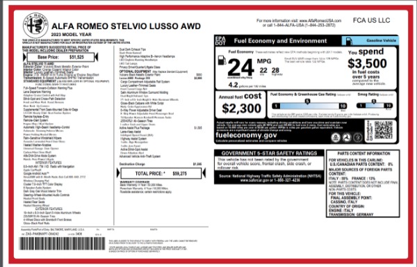 New 2023 Alfa Romeo Stelvio Ti Lusso for sale $59,275 at Pagani of Greenwich in Greenwich CT 06830 25
