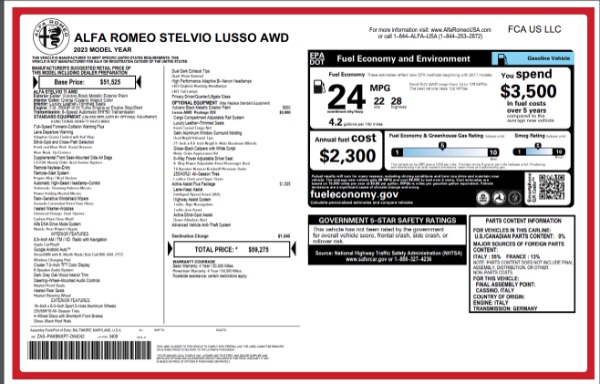 New 2023 Alfa Romeo Stelvio Ti Lusso for sale $59,275 at Pagani of Greenwich in Greenwich CT 06830 25