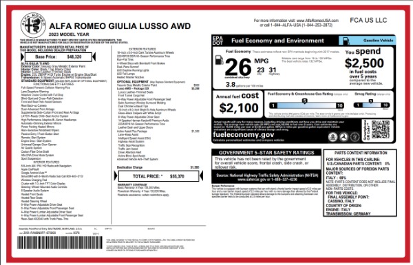 New 2023 Alfa Romeo Giulia Ti Lusso for sale $50,370 at Pagani of Greenwich in Greenwich CT 06830 28