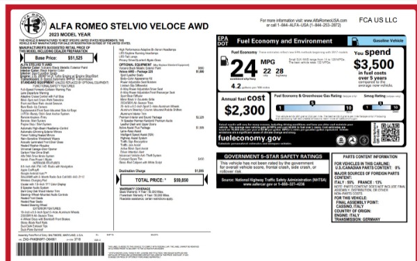 New 2023 Alfa Romeo Stelvio Veloce for sale Sold at Pagani of Greenwich in Greenwich CT 06830 23