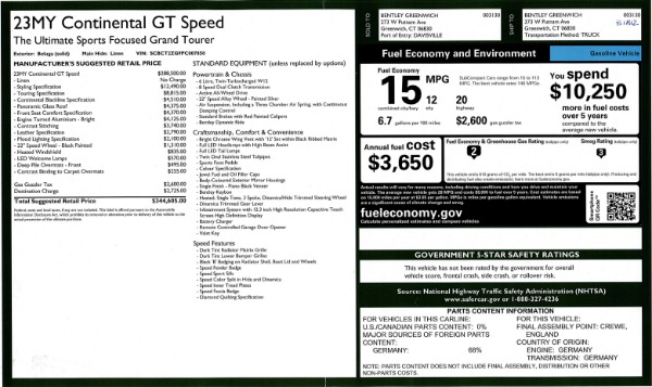 New 2023 Bentley Continental GT Speed for sale $344,605 at Pagani of Greenwich in Greenwich CT 06830 25