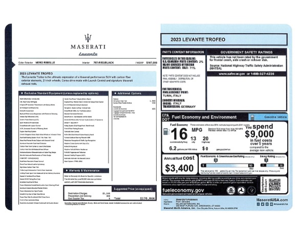 New 2023 Maserati Levante Trofeo for sale Sold at Pagani of Greenwich in Greenwich CT 06830 24