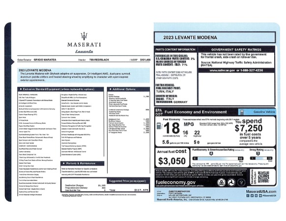 New 2023 Maserati Levante Modena for sale $117,975 at Pagani of Greenwich in Greenwich CT 06830 22