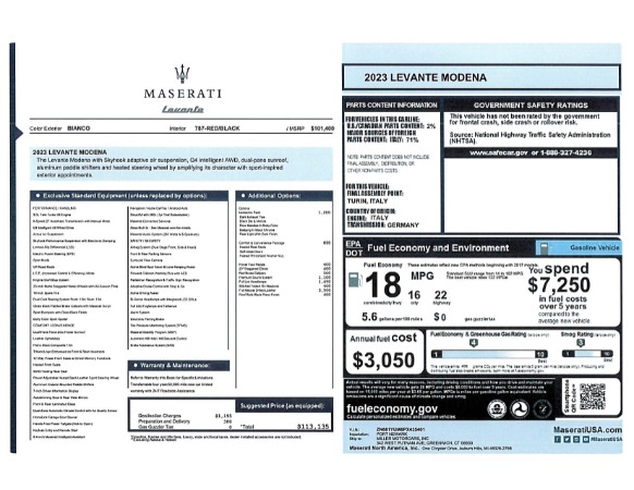 New 2023 Maserati Levante Modena for sale $113,135 at Pagani of Greenwich in Greenwich CT 06830 22