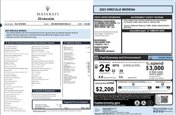 New 2023 Maserati Grecale Modena for sale $73,000 at Pagani of Greenwich in Greenwich CT 06830 24