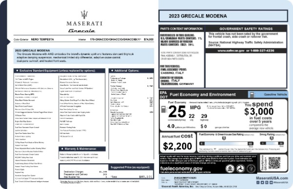 New 2023 Maserati Grecale Modena for sale $85,101 at Pagani of Greenwich in Greenwich CT 06830 22