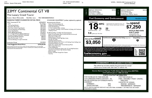 New 2023 Bentley Continental GT V8 for sale $270,225 at Pagani of Greenwich in Greenwich CT 06830 26