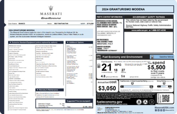 New 2024 Maserati GranTurismo Modena for sale $198,920 at Pagani of Greenwich in Greenwich CT 06830 21
