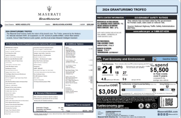 New 2024 Maserati GranTurismo Trofeo for sale Sold at Pagani of Greenwich in Greenwich CT 06830 25