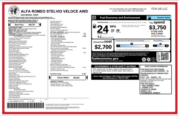 New 2024 Alfa Romeo Stelvio Veloce for sale $59,205 at Pagani of Greenwich in Greenwich CT 06830 28
