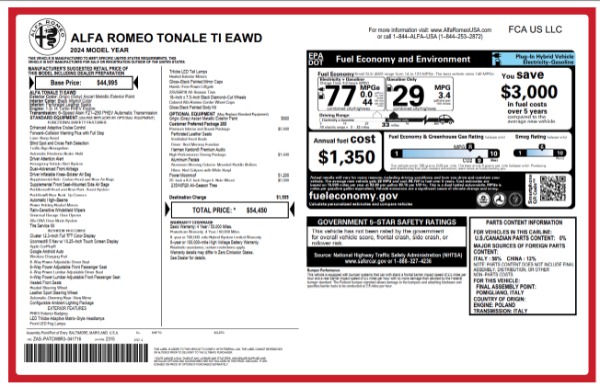 New 2024 Alfa Romeo Tonale Ti for sale $54,450 at Pagani of Greenwich in Greenwich CT 06830 27