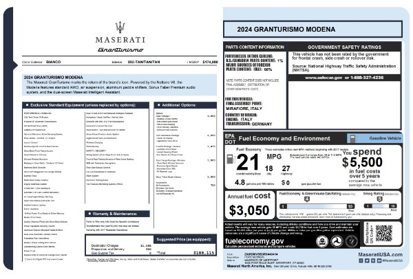 New 2024 Maserati GranTurismo Modena for sale $188,115 at Pagani of Greenwich in Greenwich CT 06830 21