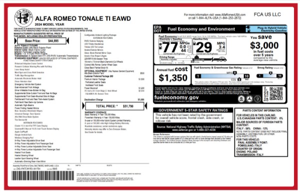 New 2024 Alfa Romeo Tonale Ti for sale Sold at Pagani of Greenwich in Greenwich CT 06830 27