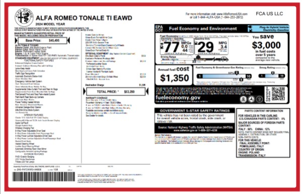 New 2024 Alfa Romeo Tonale Ti for sale Sold at Pagani of Greenwich in Greenwich CT 06830 27