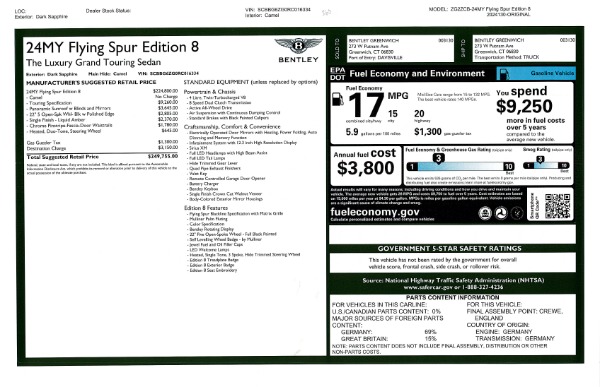 New 2024 Bentley Flying Spur V8 for sale Sold at Pagani of Greenwich in Greenwich CT 06830 10