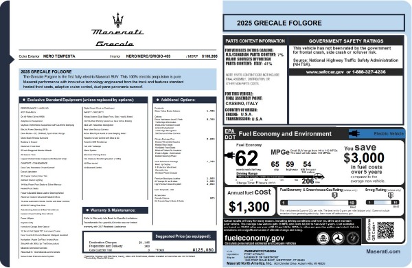 New 2025 Maserati Grecale Folgore - Fully Electric Vehicle for sale Sold at Pagani of Greenwich in Greenwich CT 06830 25