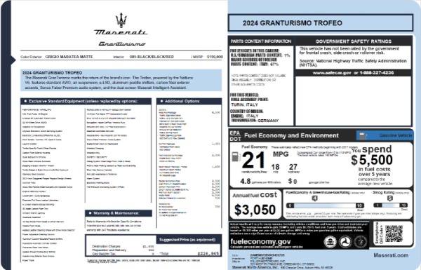Used 2024 Maserati GranTurismo Trofeo for sale $123,900 at Pagani of Greenwich in Greenwich CT 06830 21