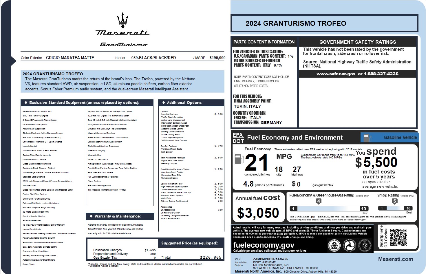 Used 2024 Maserati GranTurismo Trofeo for sale Call for price at Pagani of Greenwich in Greenwich CT 06830 1