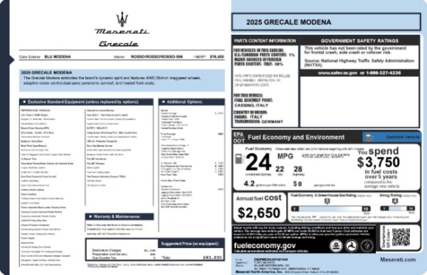 New 2025 Maserati Grecale Modena for sale Sold at Pagani of Greenwich in Greenwich CT 06830 21